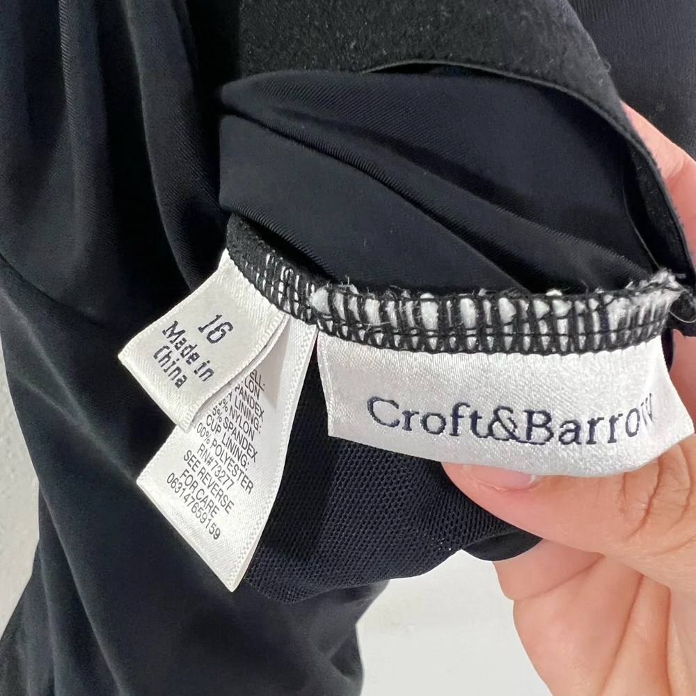 Croft and Barrow‎ black swimsuit size 16